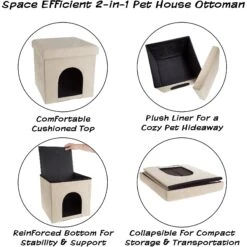 Pet Adobe Ottoman Dog & Cat House -Pawfect Care 345041 PT2. AC SS1800 V1637285622