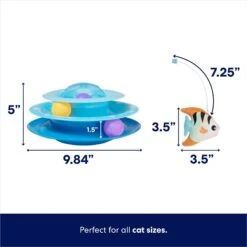 Frisco Fish In Ocean Wobble & Spin Cat Tracks Cat Toy With Catnip -Pawfect Care 345926 PT1. AC SS1800 V1667227687