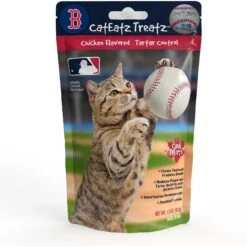 Team Treatz CatEatz Treatz MLB Red Sox Chicken Flavor Tartar Control Dental Cat Treats