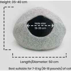 Whisker's Home Natural Plain Cat Cave -Pawfect Care 348534 PT3. AC SS1800 V1646275907