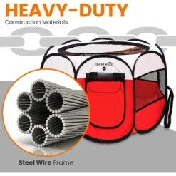 SereneLife Portable Foldable Dog & Cat Tent 11 SereneLife Portable Foldable Dog & Cat Tent -Pawfect Care 352805 PT2. AC SS1800 V1638400978