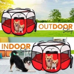 SereneLife Portable Foldable Dog & Cat Tent 13 SereneLife Portable Foldable Dog & Cat Tent -Pawfect Care 352805 PT4. AC SS1800 V1638402125