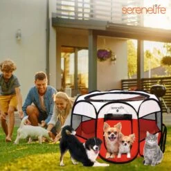 SereneLife Portable Foldable Dog & Cat Tent 14 SereneLife Portable Foldable Dog & Cat Tent -Pawfect Care 352805 PT5. AC SS1800 V1638403391