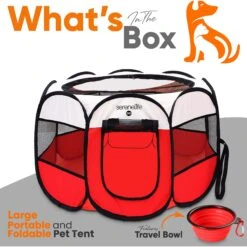 SereneLife Portable Foldable Dog & Cat Tent 15 SereneLife Portable Foldable Dog & Cat Tent -Pawfect Care 352805 PT6. AC SS1800 V1638400922