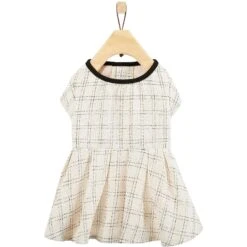 Frisco Tweed Weave Ruffle Skirt Dog & Cat Dress -Pawfect Care 353649 PT4. AC SS1800 V1659726539