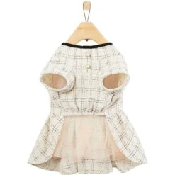 Frisco Tweed Weave Ruffle Skirt Dog & Cat Dress -Pawfect Care 353649 PT5. AC SS1800 V1659726435