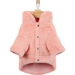 Frisco Lightweight Faux Fur Pink Puffer Dog & Cat Coat -Pawfect Care 353869 PT5. AC SS1800 V1659726716