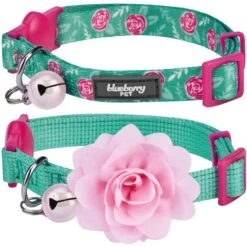 Blueberry Pet The Power Of All In One Stunning Plum Adjustable Breakaway Cat Collar With Bell, 2 Count