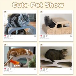 Coziwow By Jaxpety Cat-Head Shaped Scratcher Board Cat Toy With Catnip -Pawfect Care 355882 PT8. AC SS1800 V1676489132