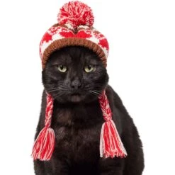 Frisco Reindeer Fair Isle Dog & Cat Pom Hat -Pawfect Care 358309 PT2. AC SS1800 V1660764825