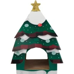 Frisco Holiday Christmas Tree Cardboard Cat House -Pawfect Care 360879 PT2. AC SS1800 V1661890133
