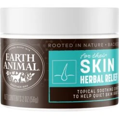 Earth Animal Natural Remedies Herbal Skin Relief Balm Soothing Nose, Paw & Skin Ointment For Dogs & Cats