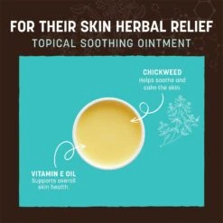 Earth Animal Natural Remedies Herbal Skin Relief Balm Soothing Nose, Paw & Skin Ointment For Dogs & Cats -Pawfect Care 361339 PT3. AC SS1800 V1646875913