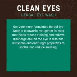 Earth Animal Natural Remedies Clean Eyes Herbal Eye Wash Cleanser For Dogs & Cats, 4-oz Bottle -Pawfect Care 361343 PT3. AC SS1800 V1646868777