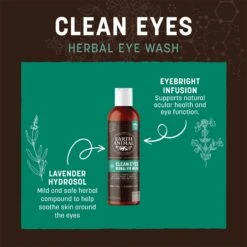 Earth Animal Natural Remedies Clean Eyes Herbal Eye Wash Cleanser For Dogs & Cats, 4-oz Bottle -Pawfect Care 361343 PT4. AC SS1800 V1646866672