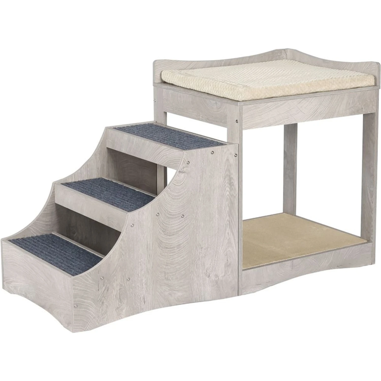 Unipaws Decorative Bunk Cat Bed With Ladder, Weathered Grey 6 Unipaws Decorative Bunk Cat Bed With Ladder, Weathered Grey - Image 4