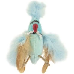 Petlinks Blue Beauty Lush Plush Catnip & Silvervine Bird & Feather Cat Toy, Blue, Small -Pawfect Care 362890 PT4. AC SS1800 V1642646251