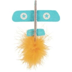 Petlinks Felty Flyer Catnip & Silvervine Launcher Cat Toy, Blue, Medium -Pawfect Care 362894 PT4. AC SS1800 V1642637516