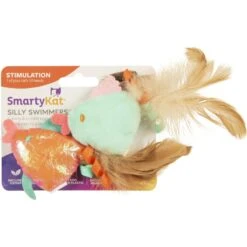 SmartyKat Silly Swimmers Plush Catnip Cat Toy, Orange, Small, 2 Count -Pawfect Care 362946 PT2. AC SS1800 V1693937116