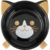 Frisco Cat Face Elevated Bamboo Non-Skid Ceramic Cat Bowl, Black, 1 Cups -Pawfect Care 363383 MAIN. AC SS1800 V1657657267