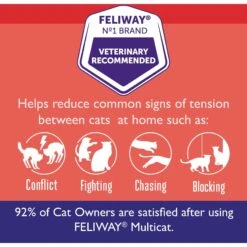 Feliway MultiCat Calming Diffuser Refill For Cats, 30 Day & Frisco Multi-Cat Unscented Clumping Clay Cat Litter -Pawfect Care 365463 PT2. AC SS1800 V1686575332