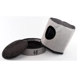 Precious Tails Home Base Circular 2-Tier Collapsible Cat Cave -Pawfect Care 366629 PT7. AC SS1800 V1646091156