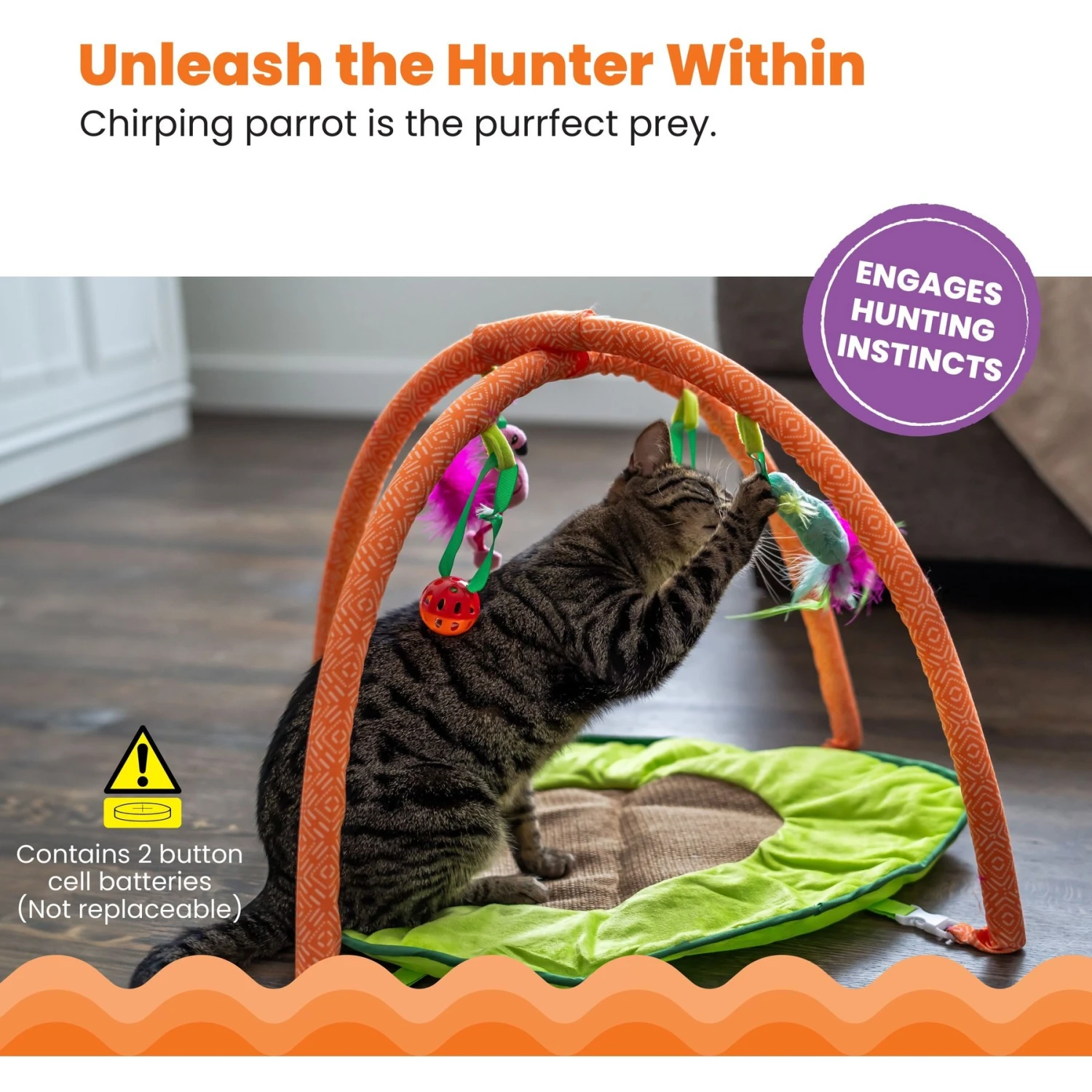 Catstages Jungle Mat Cat Activity Play Mat Cat Toy With Catnip 6 Catstages Jungle Mat Cat Activity Play Mat Cat Toy With Catnip - Image 4