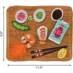 KONG Pull-A-Partz Sushi Catnip Cat Toys, 5 Count -Pawfect Care 370841 PT2. AC SS1800 V1647479884