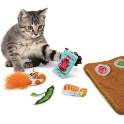 KONG Pull-A-Partz Sushi Catnip Cat Toys, 5 Count -Pawfect Care 370841 PT3. AC SS1800 V1647474718