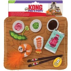 KONG Pull-A-Partz Sushi Catnip Cat Toys, 5 Count -Pawfect Care 370841 PT5. AC SS1800 V1647470231