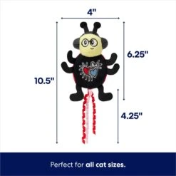 Frisco Valentine Jammin' Ladybug Plush Cat Toy With Catnip -Pawfect Care 371081 PT1. AC SS1800 V1701364919