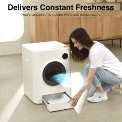 INSTACHEW PURRCLEAN Smart WiFi Enabled Covered Automatic Self-Cleaning Cat Litter Box, White -Pawfect Care 371228 PT2. AC SS1800 V1660515294