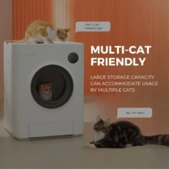 INSTACHEW PURRCLEAN Smart WiFi Enabled Covered Automatic Self-Cleaning Cat Litter Box, White -Pawfect Care 371228 PT8. AC SS1800 V1660515414