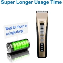 PATPET P930 Rechargeable Five-Level Speed Regulation Seat Pet Hair Grooming Clippers, Gold -Pawfect Care 372001 PT5. AC SS1800 V1657657541