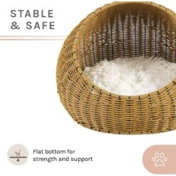 Sam's Pets Nala Wicker Cat Bed, Brown -Pawfect Care 373519 PT3. AC SS1800 V1647638846