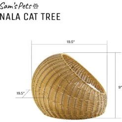 Sam's Pets Nala Wicker Cat Bed, Brown -Pawfect Care 373519 PT8. AC SS1800 V1647640650