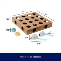 Frisco Interactive Wooden Cat Toy Box With Catnip -Pawfect Care 506178 PT1. AC SS1800 V1669212046