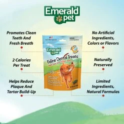 Emerald Pet Feline Dental Treats With Chicken Cat Treats -Pawfect Care 50624 PT4. AC SS1800 V1667597441