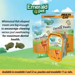 Emerald Pet Feline Dental Treats With Chicken Cat Treats -Pawfect Care 50624 PT7. AC SS1800 V1667599214
