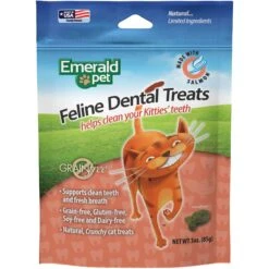 Emerald Pet Feline Dental Salmon Grain-Free Cat Treats