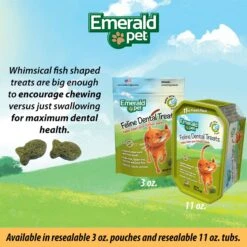 Emerald Pet Feline Dental Tuna Grain-Free Cat Treats -Pawfect Care 50628 PT7. AC SS1800 V1667599040
