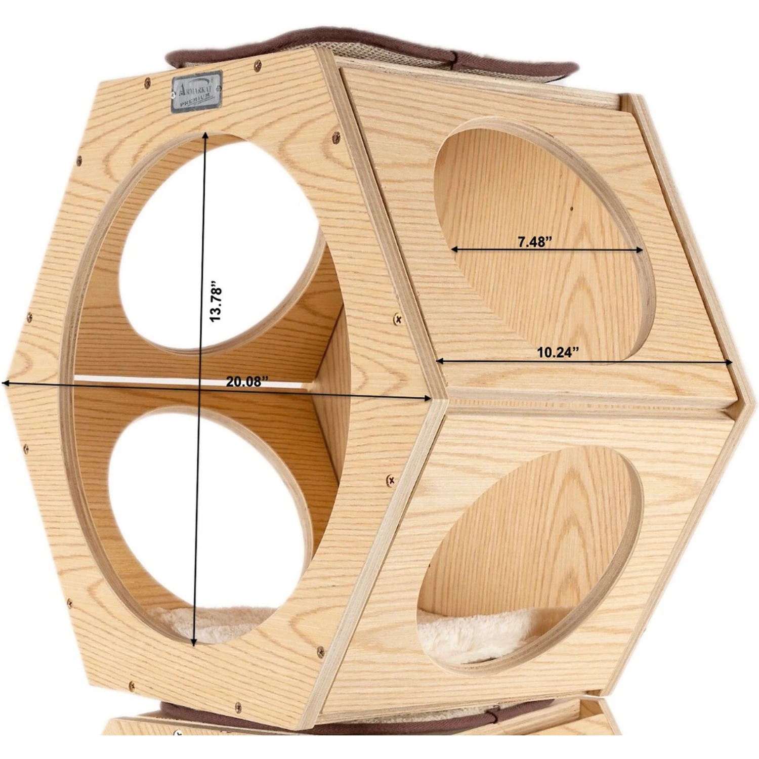 Armarkat Real Wood Cat Wall Additions, Natural Beige, 2 Count 4 Armarkat Real Wood Cat Wall Additions, Natural Beige, 2 Count - Image 2