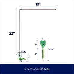 Frisco Leaf & Dragonfly Interchangeable Teaser Wand Cat Toy With Catnip -Pawfect Care 525982 PT1. AC SS1800 V1669411110