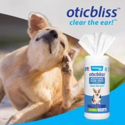 Vetnique Labs Oticbliss Aloe Vera With Essential Oils Dog & Cat Ear Wipes, 60 Count -Pawfect Care 528574 PT6. AC SS1800 V1650303705
