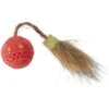 Petlinks Bobble Ball Soft Touch Dental Ball With Faux Fur Tail Cat Toy, Coral, Small -Pawfect Care 531558 MAIN. AC SS1800 V1657658627