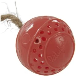 Petlinks Bobble Ball Soft Touch Dental Ball With Faux Fur Tail Cat Toy, Coral, Small -Pawfect Care 531558 PT2. AC SS1800 V1652743909