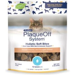ProDen PlaqueOff System Sweet Potato & Pumpkin Flavor Cat Dental Treats, 3-oz Bag