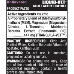 Liquid-Vet Calm & Content Support Unflavored Liquid Calming Supplement For Cats, 8-oz Bottle -Pawfect Care 538334 PT1. AC SS1800 V1652452605