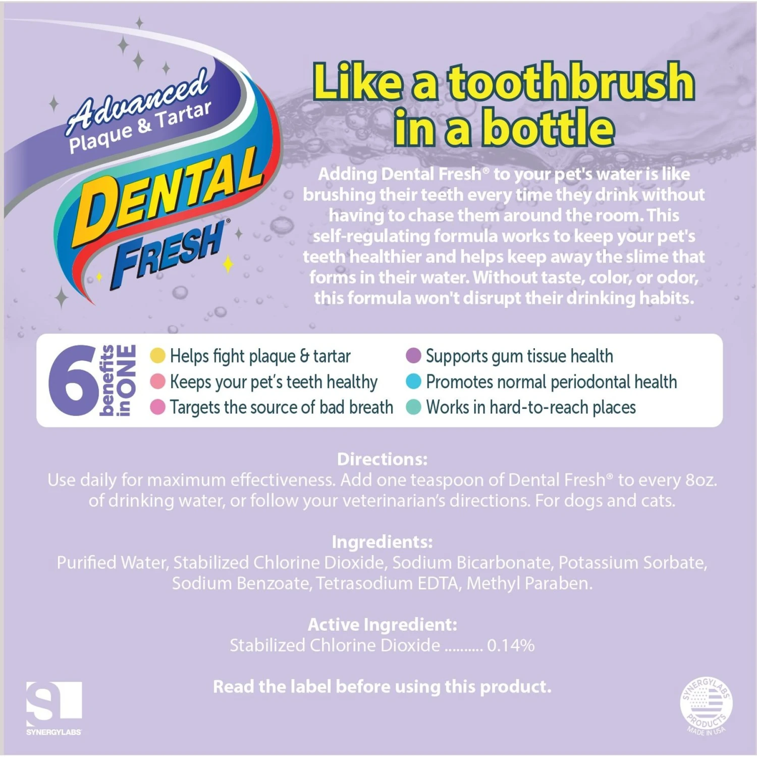 Dental Fresh Advanced Plaque & Tartar Dog & Cat Dental Water Additive 4 Dental Fresh Advanced Plaque & Tartar Dog & Cat Dental Water Additive - Image 2