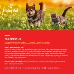 NaturVet Aller-911 Allergy Aid Skin Care Plus Aloe Vera Dog & Cat Shampoo -Pawfect Care 60288 PT5. AC SS1800 V1698693731